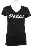 Pedal Women’s T-shirt Black With Pink Graphic
