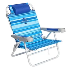 SUNNYFEEL Extra Wide 28" Low Beach Chair 5 Position Lay Flat, XL Oversized 