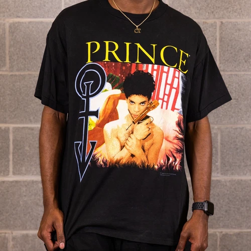 90s PRINCE NEW POWER GENERATION DIAMONDS PEARLS CONC 1990s vintage concert t-shirt, vintage, single stitch, B+ condition