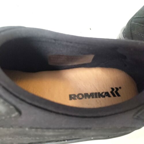 Romika Black Suede Comfort Shoes Size 38 7.5 Suede Lined LNC - Picture 7 of 8