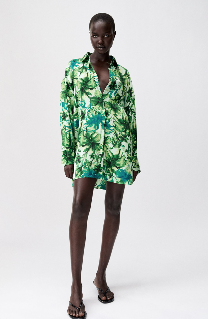 ZARA TROPICAL PRINT OVERSIZED SHIRT 7969/225 | eBay