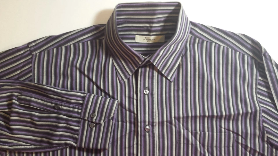 INGRAM Men's Italy Causal Lilac Purple Sport High End Fashion shirt 2XL  - Image 2 of 4