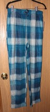 Perry Ellis Men's Plaid Pajama Pants - Moroccan Blue Size M