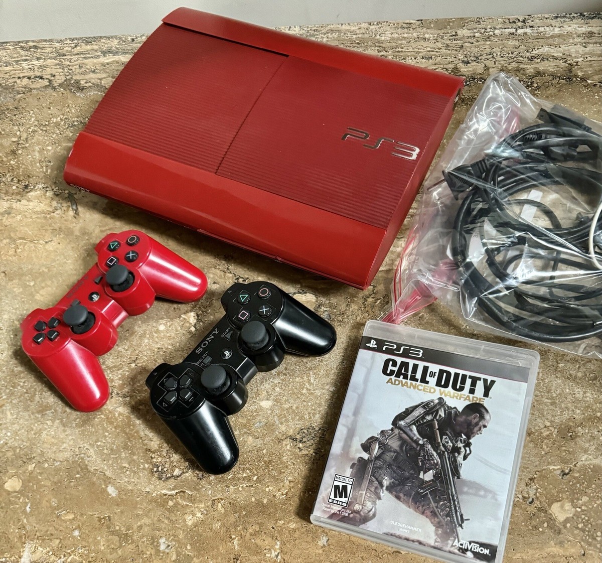 Sony PlayStation 3 PS3 Super Slim Red God Of War 500GB CECH Sony PlayStation 3 PS3 Super Slim Red God Of War 500GB CECH