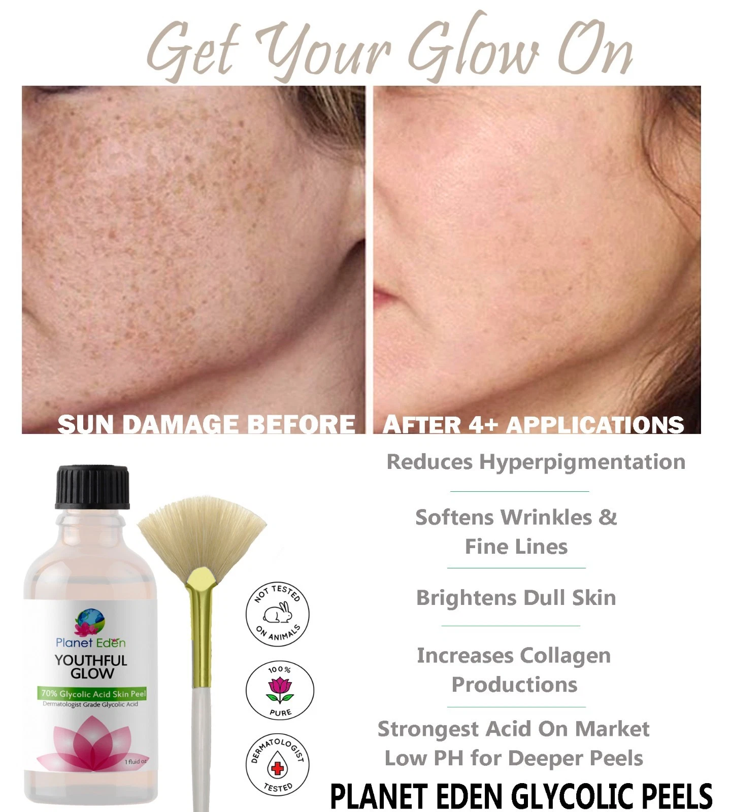 60% Glycolic Acid Skin Peel Kit + Glycolic Cleanser + Recovery Cream + BRUSH
Opens in a new window o