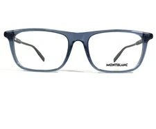 Montblanc Eyeglasses Frames MB0012O 003 Blue Rectangular Full Rim 54-18-145