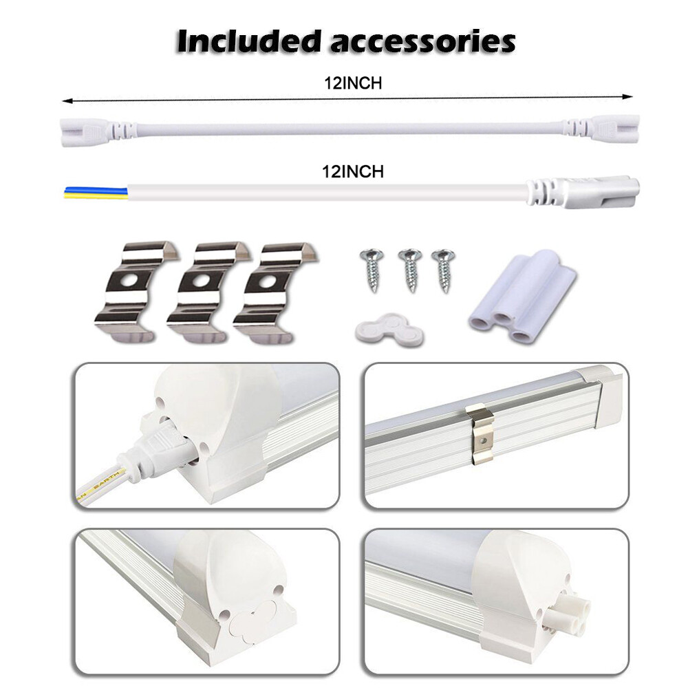 チビさん専用　OPTIC Led 8+ 2台 8ft LED Shop Light Fixture, 60W V Shape 6500K 7200LM Clear