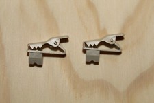 2 PCS Lapel Tie Clips for Lapel Lavaliere Microphones Beige NEW 
