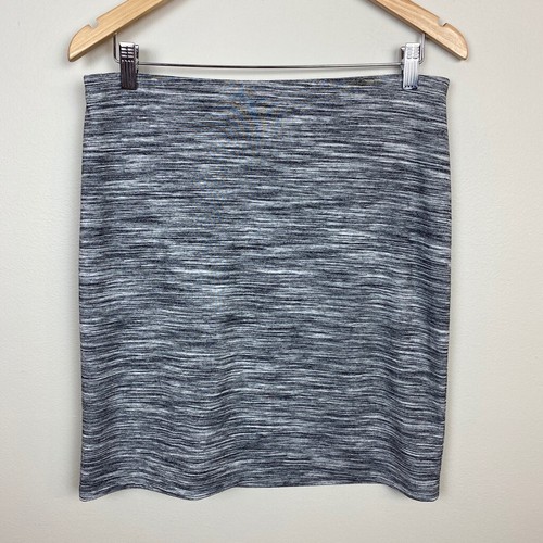 Apt. 9 Skirt Womens Medium Gray Black Pencil Stretch Space Dye Above Knee M New