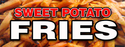 SWEET POTATO FRIES DECAL sticker hot crispy delicious french frys chips