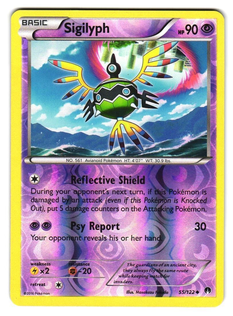 Pokémon TCG Sigilyph BREAKPoint 55/122 Reverse Holo Uncommon