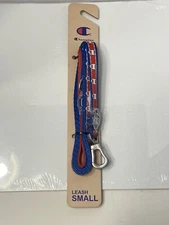 Champion Dog Pet Leash Small 5ft Red White Blue Silver New