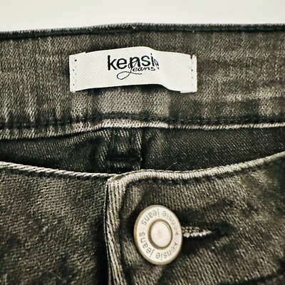 KENSIE EMBELLISHED PEARL SPARKLY BLACK JEANS SZ 10/30 | eBay
