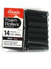 ANNIE 5/8" SMALL FOAM HAIR ROLLERS - BLACK - 14 PCS. 1061 
