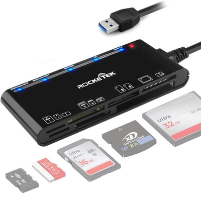 USB-3.0-Kartenleser, 7 in 1 SD/TF/KF/Micro SD mit USB 3.0 Super Speed