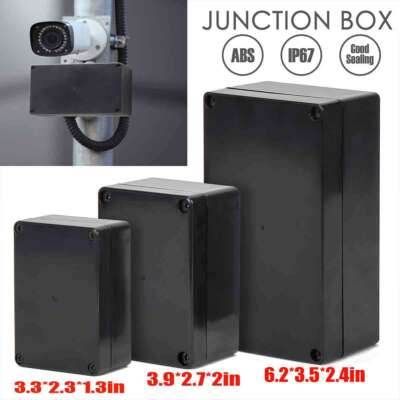 Waterproof Plastic Project Enclosure DIY Electrical Junction Box Dustproof Black
