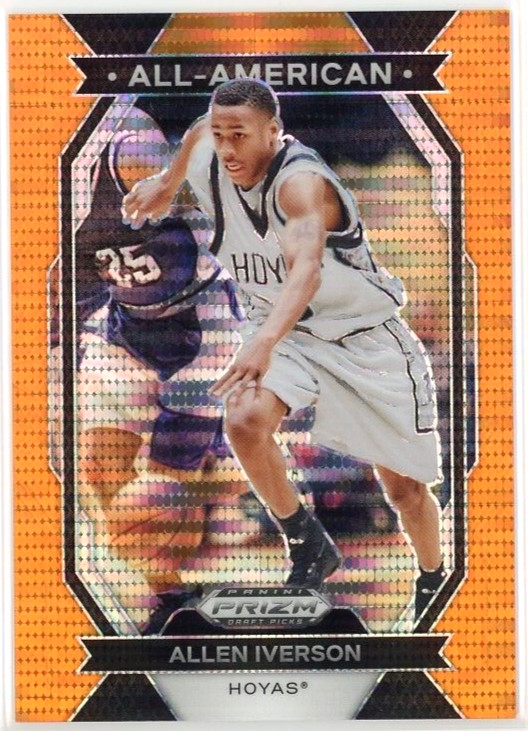 2024 Prizm Draft Picks Collegiate Basketball Allen Iverson Orange Pulsar /49