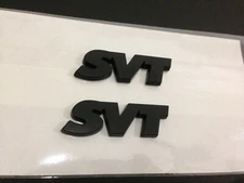 NEW MATTE BLACK SVT TRUNK LID EMBLEM BADGE 2 PCS