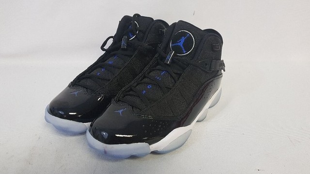 Jordan 6 Rings Little Kids 323432 016 Black Hyper Royal Shoes