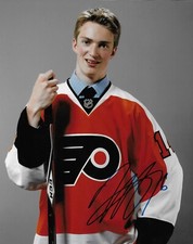 Signed Travis Sanheim Philadelphia Flyers Autographed 8x10 Photo #1 Original