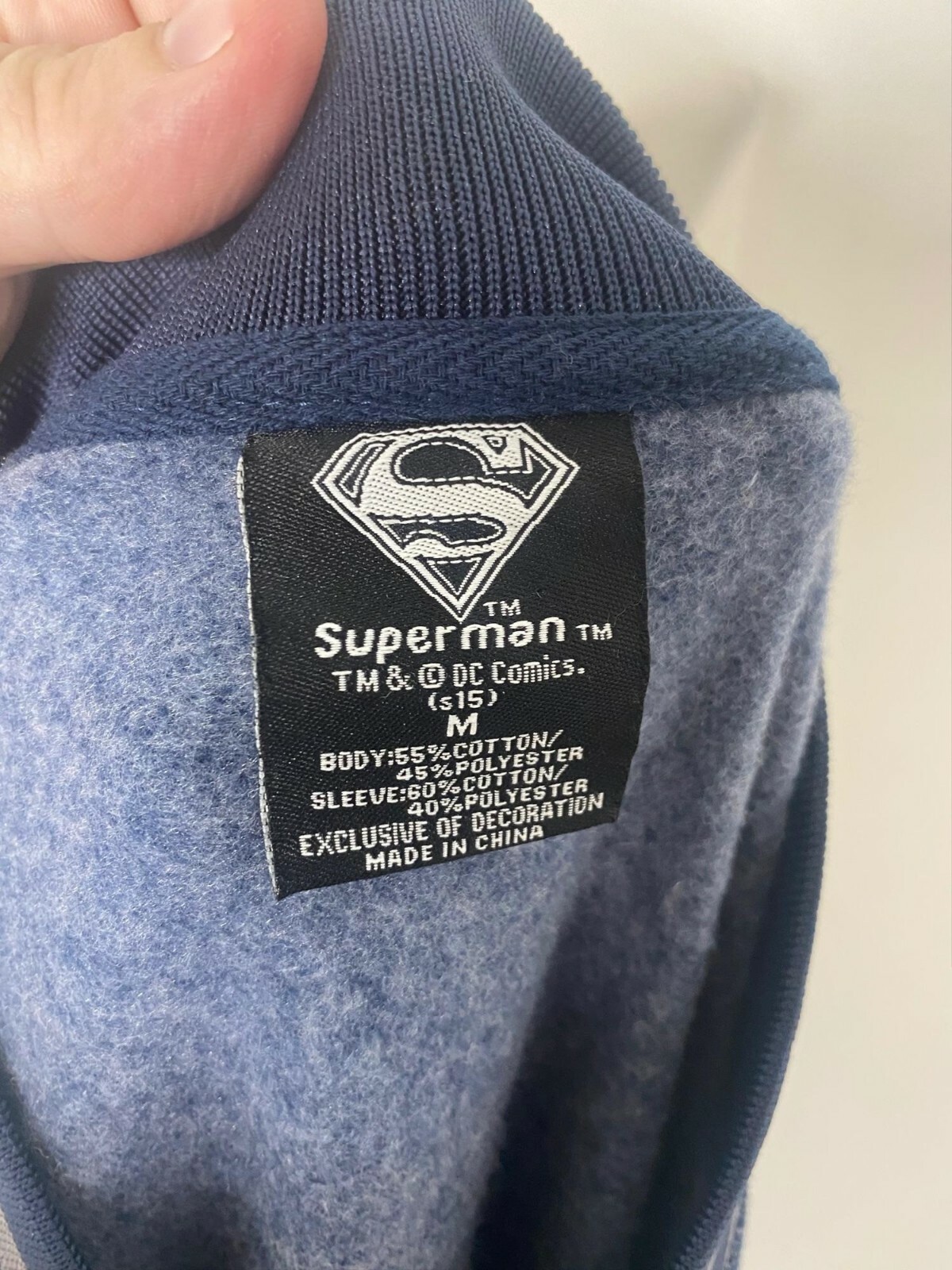 DC Comics Superman Varsity Button Up Sweatshirt M… - image 7