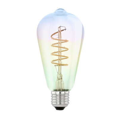 Eglo LED Spiral Filament ST64 Edison 4W E27 Regenbogen extra warmweiß DIMMBAR