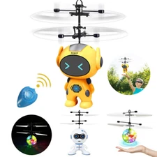 Toys for Boys Girls RC Flying Ball LED Robot Drone 3-11 Years Old Children Gift