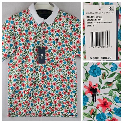 $88 William Murray Small Golf Polo Shirt Little Shop of Florals Venus Flytrap