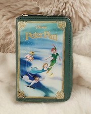 Loungefly Disney Peter Pan Book Series Zip Around Wallet NWT