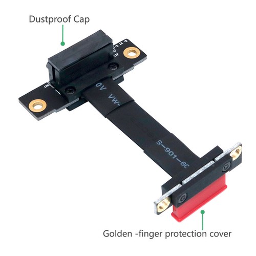 PCI-E PCI Express 36PIN 1X Extension Cable Gold-Plated Dual Vertical 90 Degrees - Picture 5 of 6