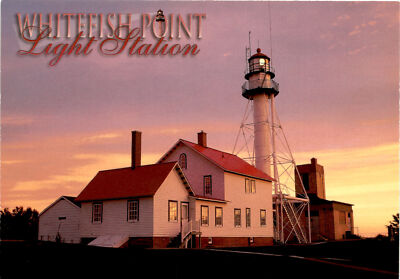 Whitefish Point, Light Station, Paradise, Upper Peninsula, Great Lakes Postcard