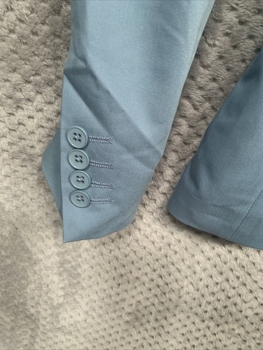 BOOHOO BLAZER UOMO TAGLIA UK 34 POLLICI PETTO BLU CON BOTTONI MANICA LUNGA - Foto 9 di 13