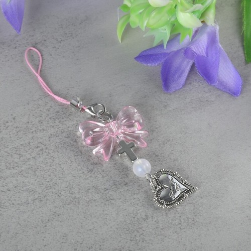 Sweet Cool Bowknot Heart Cross Hanging Pendant Phone Strap Cute Bag Decoration - 第 4/16 張圖片