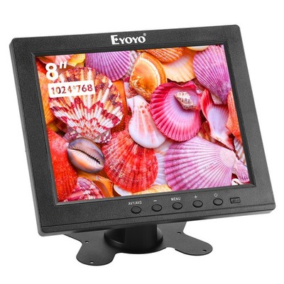 8-Zoll-1024×768-4:3-Mini-LCD-Bildschirm-CCTV-Monitor-Display mit HDMI,VGA,BNC,AV