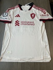 adidas Liverpool Soccer Jersey Mac Allister #10 White/Red/Black M SLIM FIT