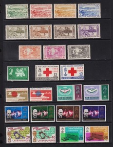 British New Hebrides - 8 mint sets - see scan