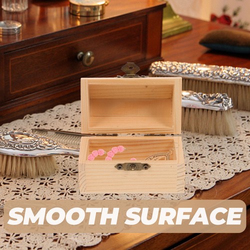 2Pcs Solid Wooden Arc Design Storage Boxes Gift Boxes (Small) wooden storage box - Picture 10 of 12