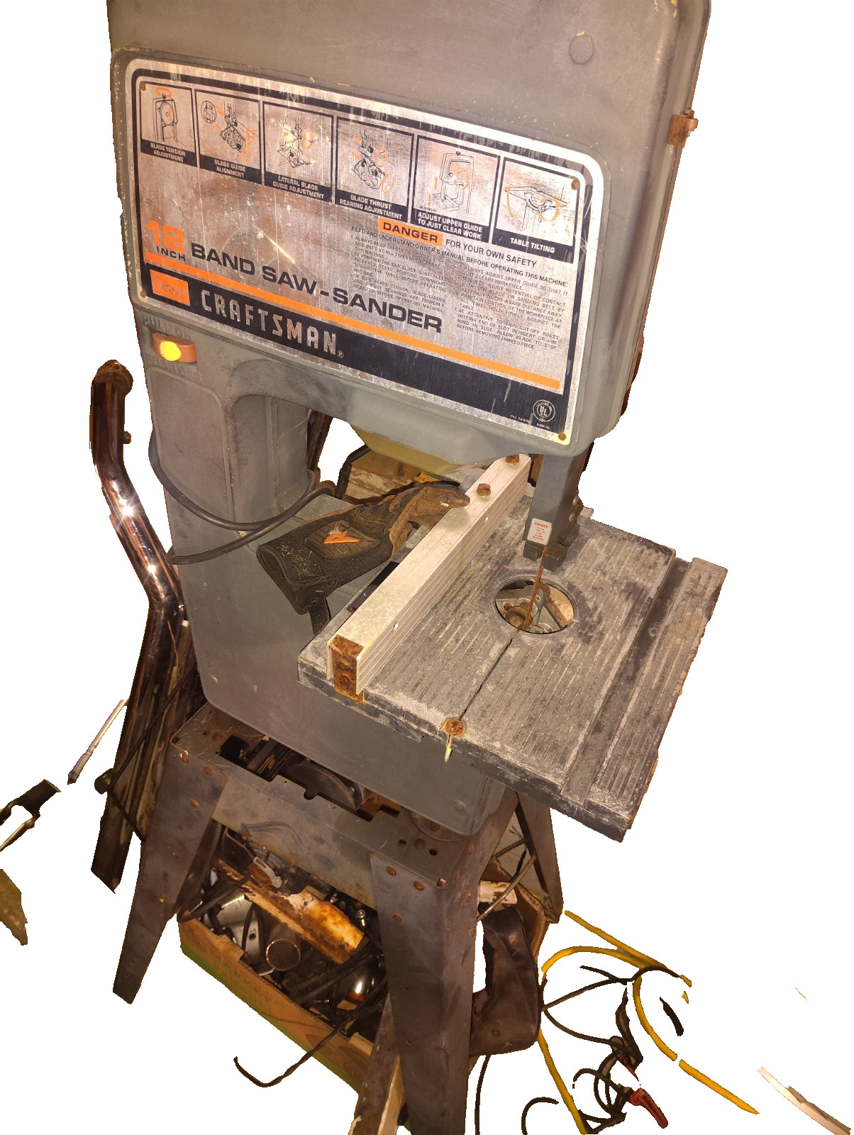 Used Vintage Sears Craftsman 12" Band Saw/Sander with Stand 