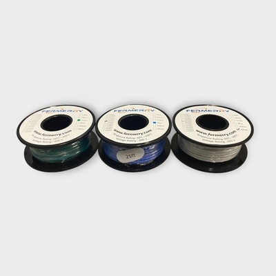 Fermerry Flexible Tinned 18 Gauge Silicone Hook up Wire Kit | 25ft x3 |