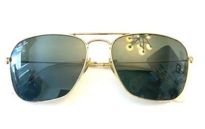 Ray Ban Caravan RB3136 001 Gold Aviator Eyeglasses 55 18 (Parts