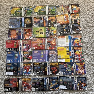Nntendo Game Boy, Color, Advance, Blockbuster CUT Game Boxes Only  Over 90+