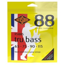 Rotosound RS88S Black Nylon Flatwound Short Bass Guitar Strings 65 75 90 115 