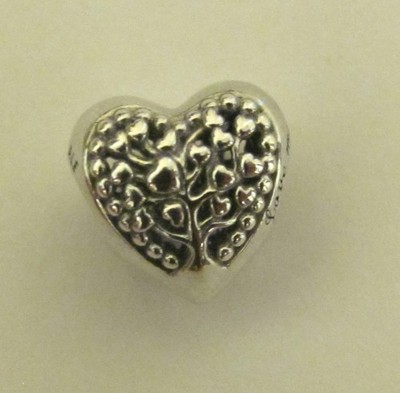Pandora Sterling Silver Family Tree Flourishing Heart Bead Charm 797058 ...