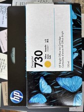 2025 GENUINE HP 730 YELLOW 130ml CARTRIDGE P2V64A DESIGNJET T1600 T1700 T2600