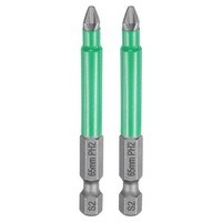 "2X PH2 Kreuzschlitz-Schraubendreher FüR 1/4\" Sechskant 6,6Cm Magnetisch GrüN"