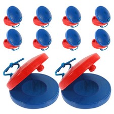 10pcs Kids Finger Castanets: Wooden Musical Instruments For Toddlers Preschool
