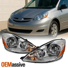 For 2006-2010 Toyota Sienna Headlights lights Lamps Left & Right 06 07 08 09 10