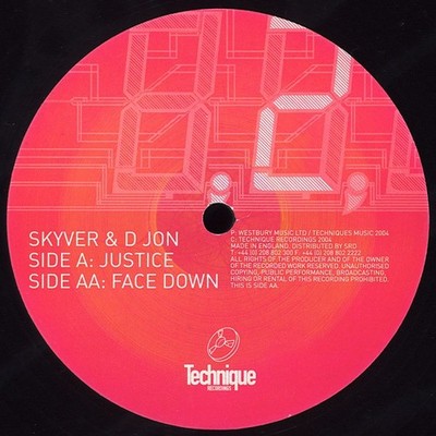Skyver & D Jon - Justice / Face Down (12'')