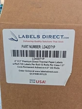 Thermal paper labels with perforation, one inch core, permanent adhesive,NEW