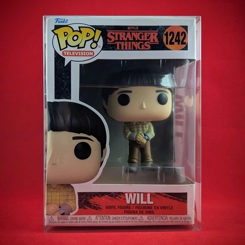 FUNKO POP WILL BYERS 1242 FIGURE STRANGER THINGS Free Protector VAULTED!